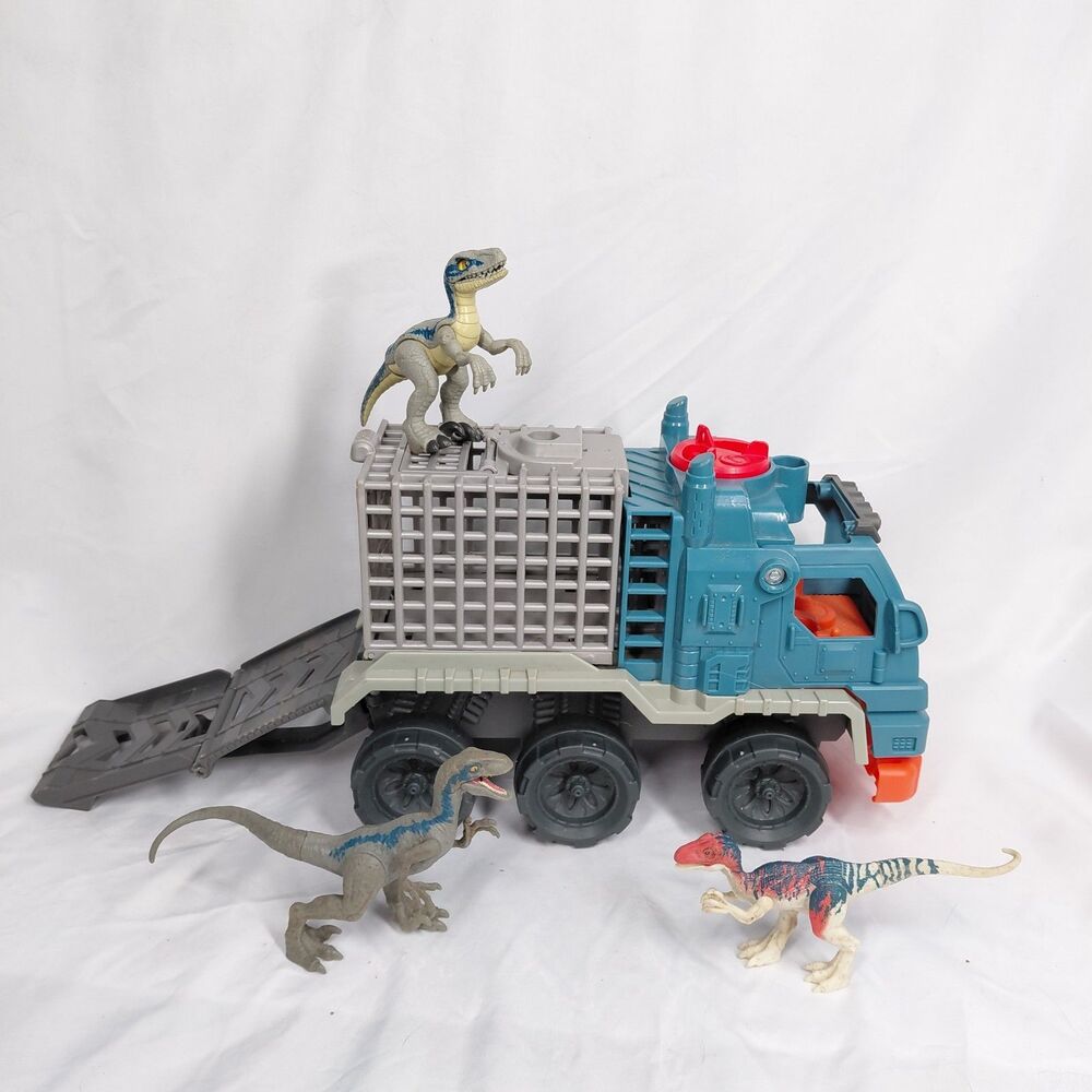 Imaginext Jurassic World Dinosaur Hauler Truck Lot Mattel Coelurus Velociraptor